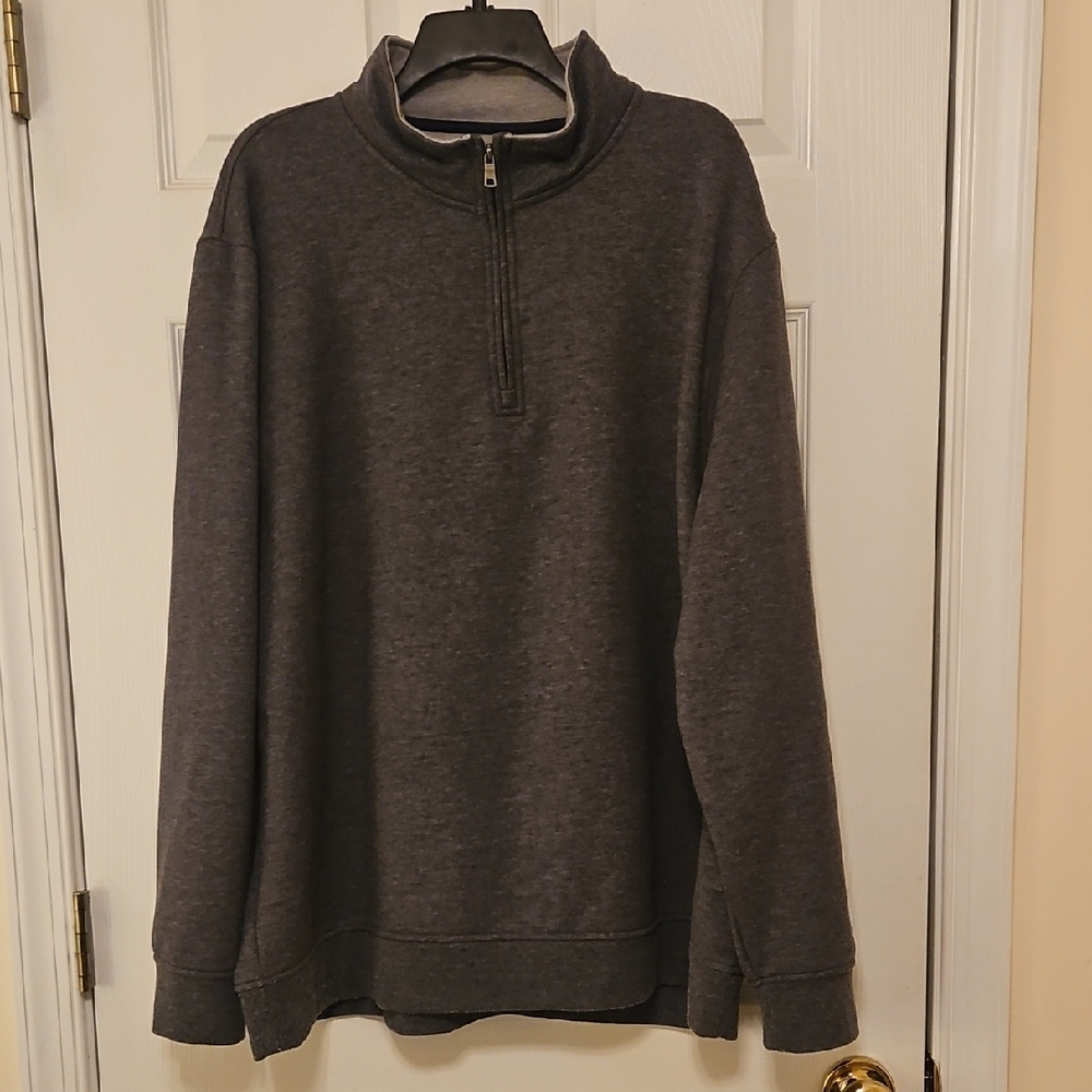 Club Room Charcoal Zip-Up Sweater Size XXL
